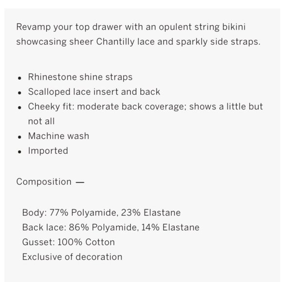 New VERY SEXY Bombshell Shine Cheeky Strap Bikini Panty Crystal Band Underwear - Picture 6 of 8